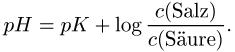 Henderson-Hasselbalch-Gleichung