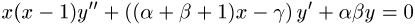 hypergeometrische Differentialgleichung