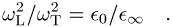 Lyddane-Sachs-Teller-Relation