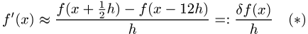 numerische Differentiation